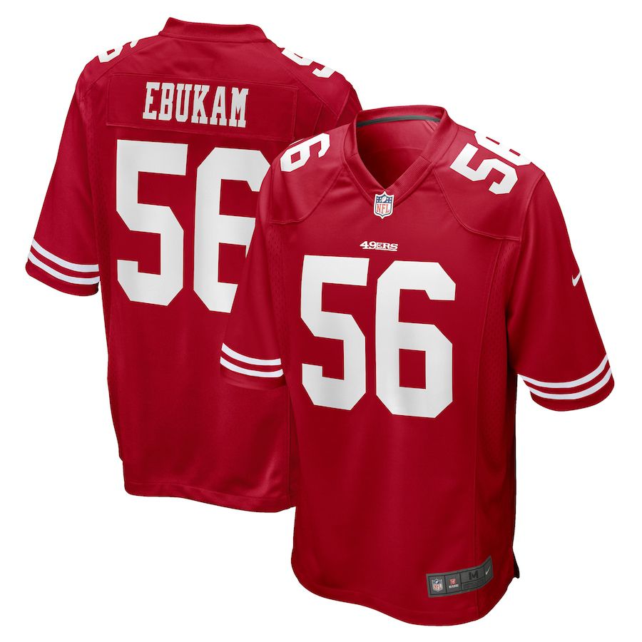 Men San Francisco 49ers 56 Samson Ebukam Nike Scarlet Game Player NFL Jersey